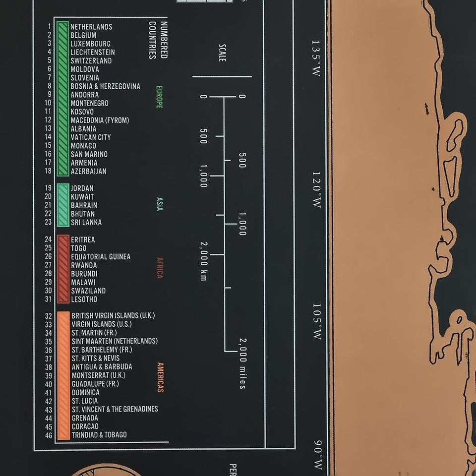 Deluxe Scratch Off World Map